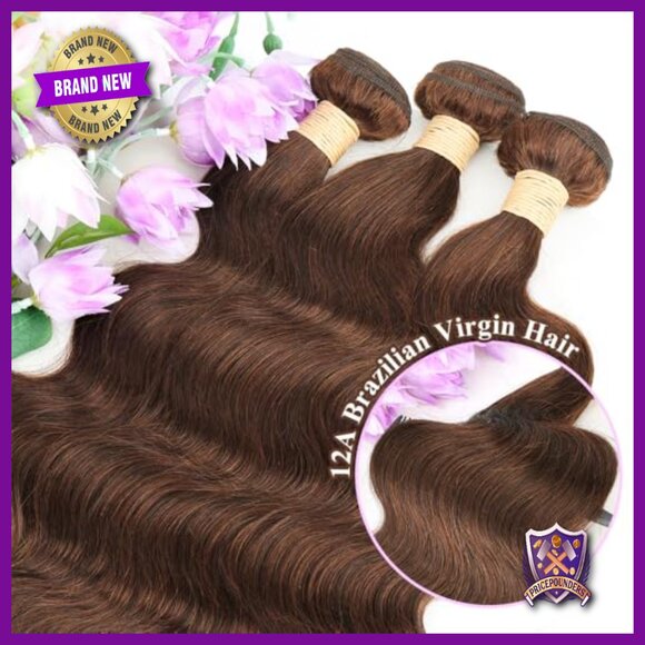 Brazilian Virgin Human Hair Extensions Body Wave 16 Inch 3 Bundles main image 4